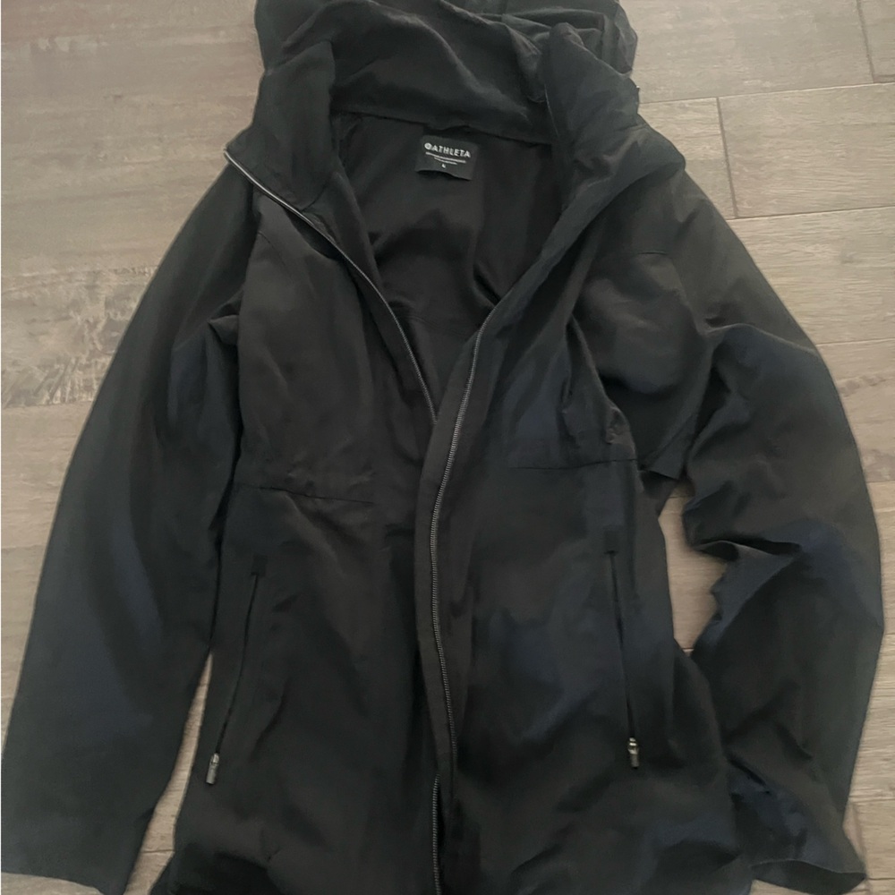 Athleta Black Hooded Jacket